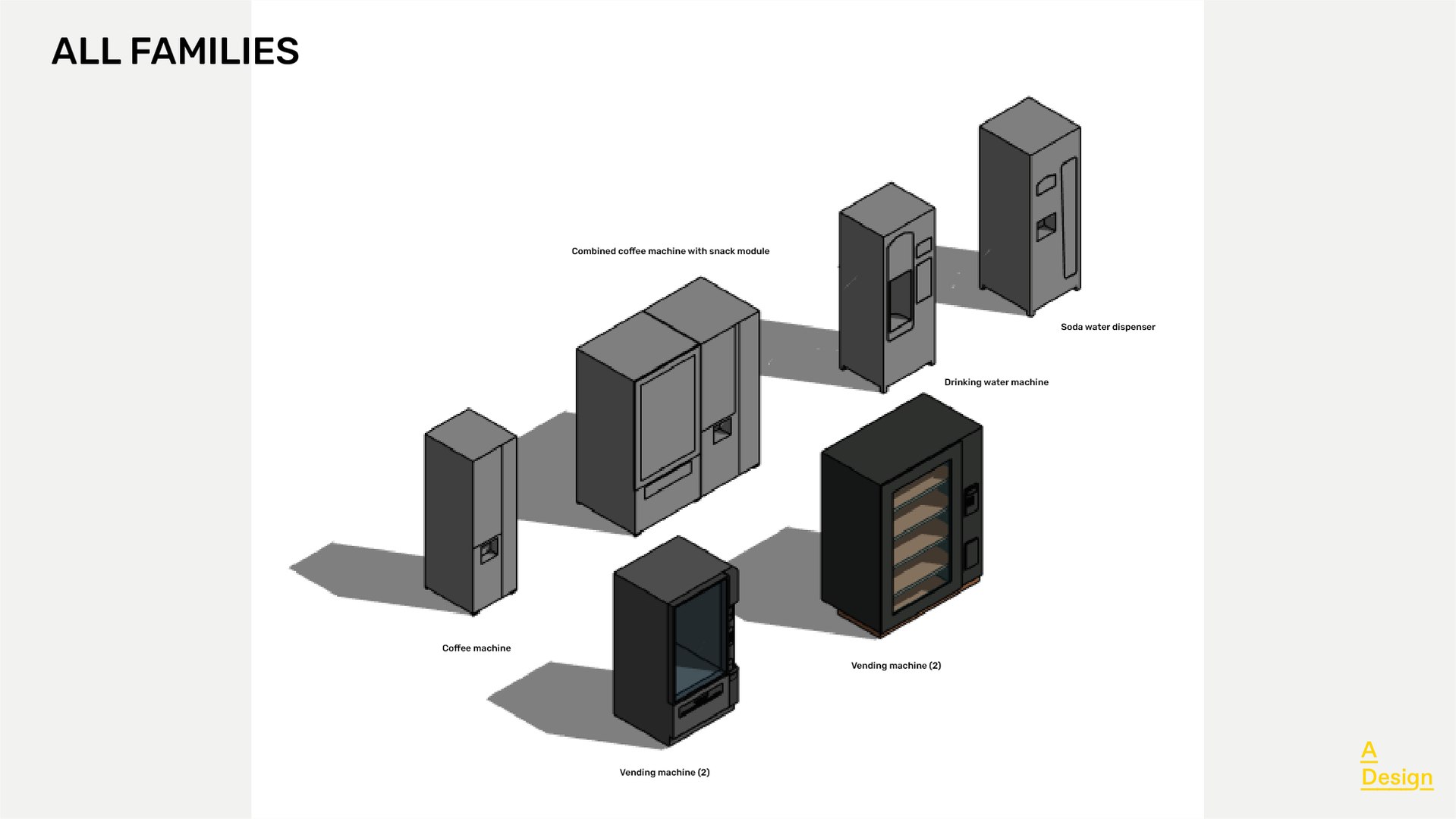 Vending Machines Pack Of Revit Families Model 3D Model TurboSquid