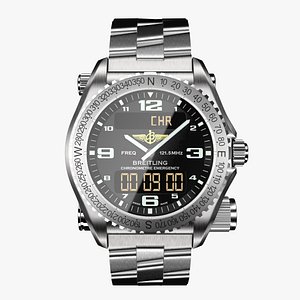 Breitling Emergency Black-virtual 3d model