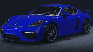 3D model 2020 Porsche 718 Cayman GT4 3D Model  Mid-Engine Track Weapon