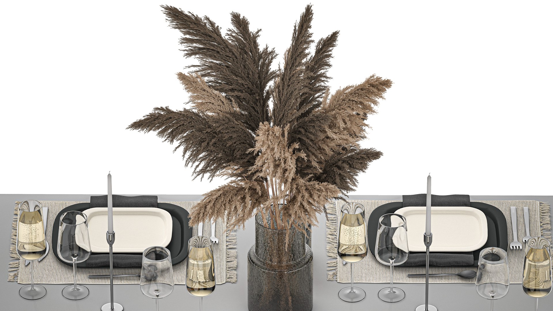 3D Table Setting With A Bouquet Of Pampas Grass https://p.turbosquid.com/ts-thumb/yo/4EIwAV/Wa/1tablesetting0706202202/jpg/1654710695/1920x1080/fit_q87/6159f2ffddccb64c99648a6e50768ea8a71a1281/1tablesetting0706202202.jpg