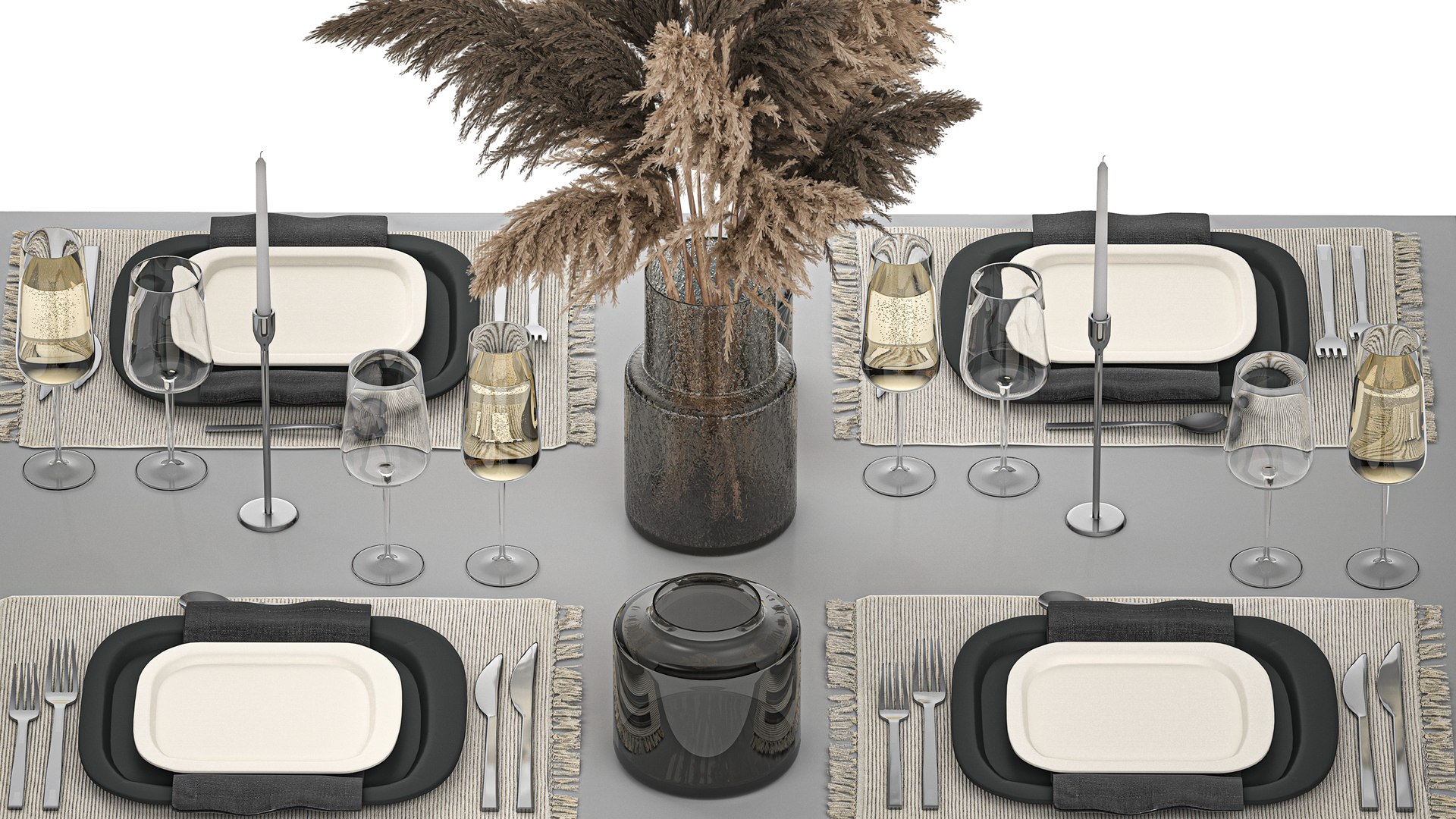 3D Table Setting With A Bouquet Of Pampas Grass https://p.turbosquid.com/ts-thumb/yo/4EIwAV/Yn/1tablesetting0706202203/jpg/1654710695/1920x1080/fit_q87/da9c568bc432ce97c8ad7d88e01305407a3638e7/1tablesetting0706202203.jpg