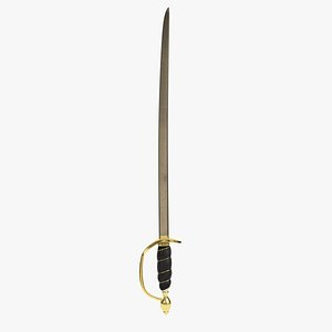 caribbean pirate sword 3D model