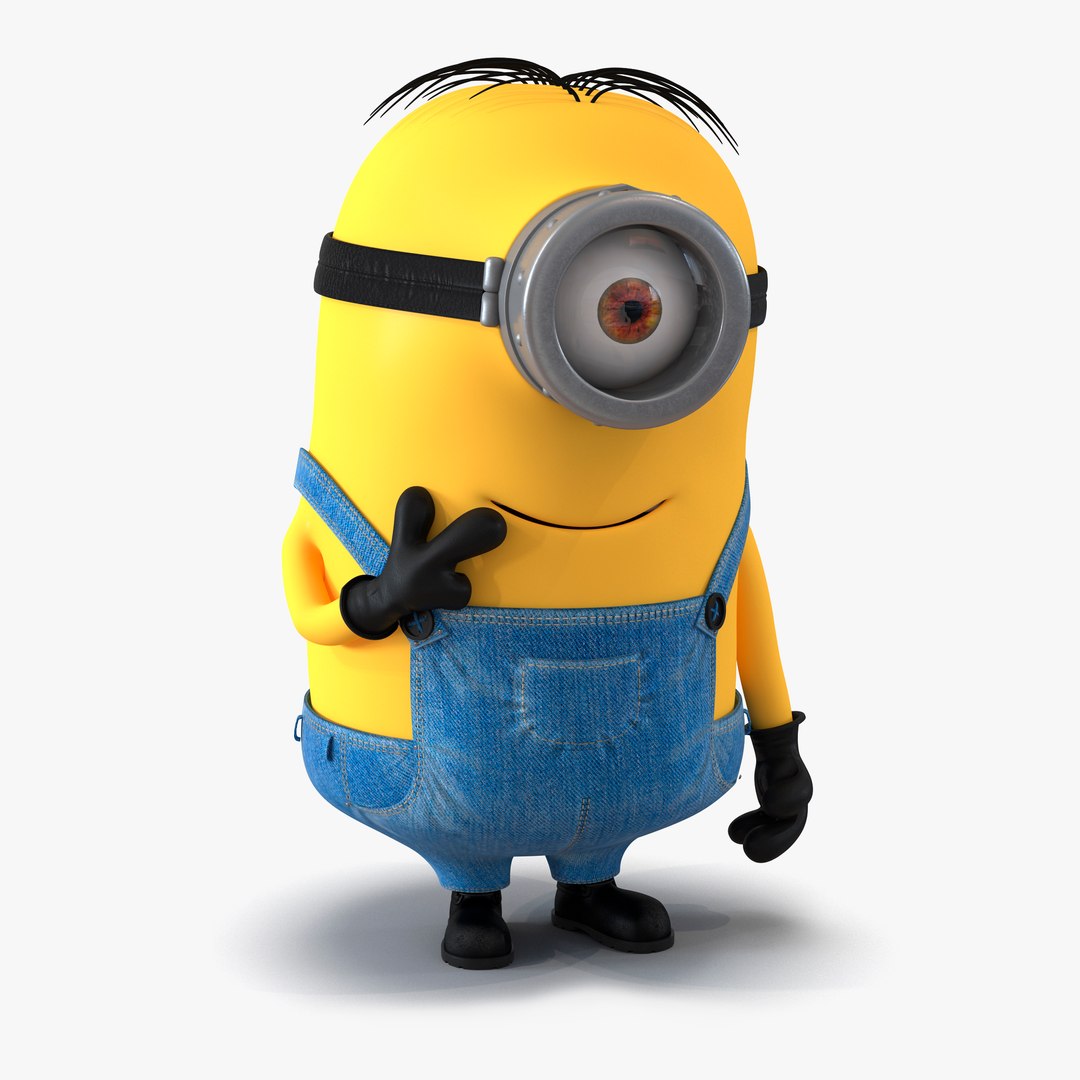 Short One Eyed Minion Pose 2 3D model preview