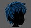 男孩 V74 的 3D 发型