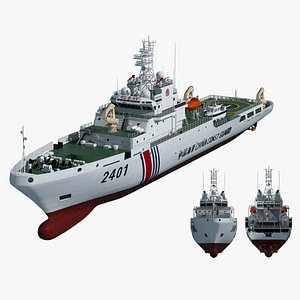 3D China Coast Guard 2401 Ship Maritime Law Enforcement Official Ship