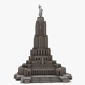 3D palace soviets architectural building model