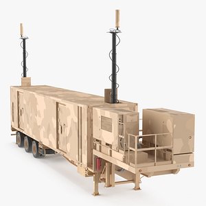 Battery Control Center Sand Camouflage with Antennas Up model