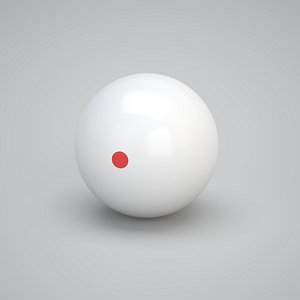 Red Dot Pool Snooker Cue ball 3D model