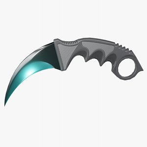 3D Karambit Knife - 3D Low-Poly model