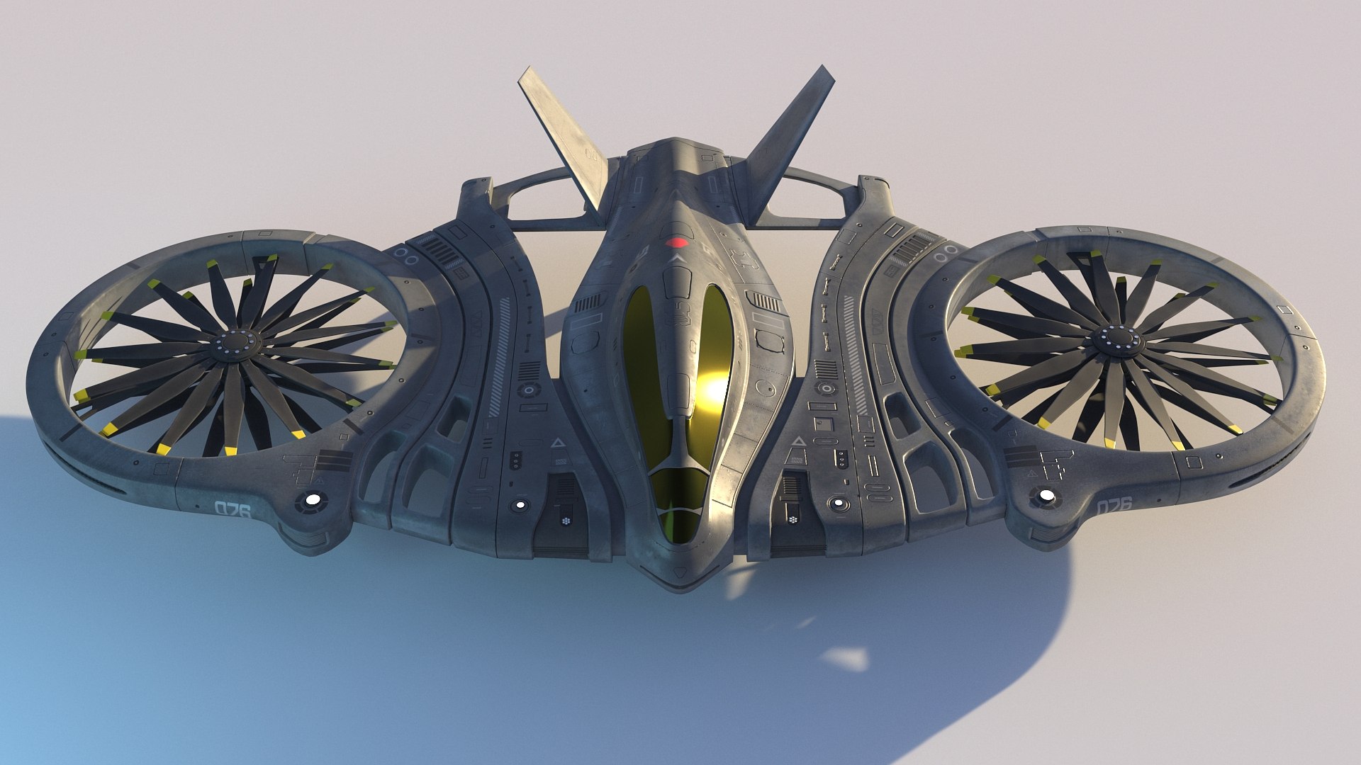 3D Futuristic Dropship Copter Model - TurboSquid 1724925