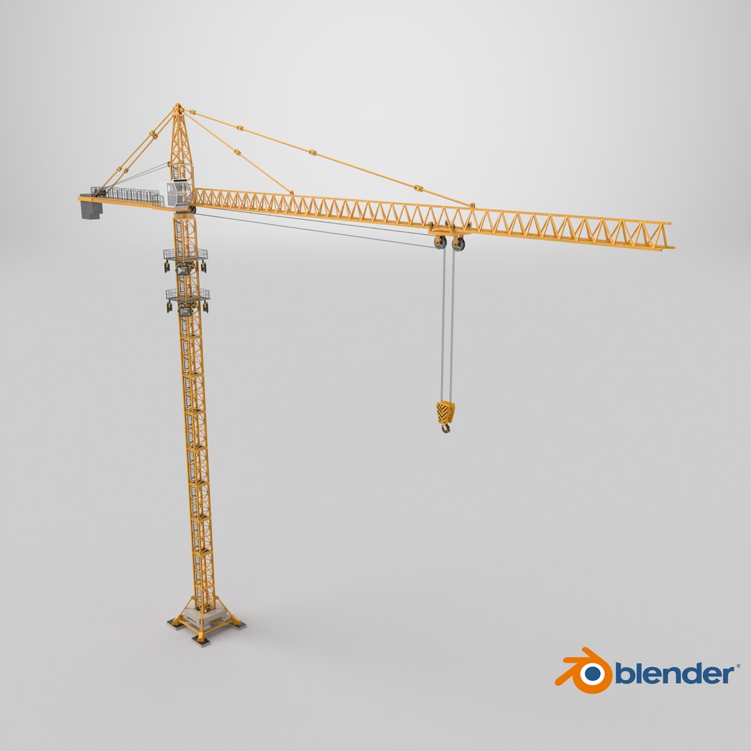 Detailed Construction Crane 3D Model - TurboSquid 2251656