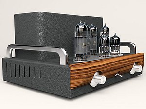 3d model hi-fi tube amplifier 2