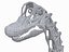 skeletons herbivorous dinosaurs 3D model