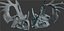 skeletons herbivorous dinosaurs 3D model