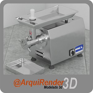 3d industrial meat grinder