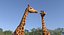 Giraffe Standing Pose Fur 3D Model