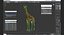 Giraffe Standing Pose Fur 3D Model