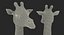 Giraffe Standing Pose Fur 3D Model