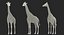 Giraffe Standing Pose Fur 3D Model