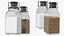 Glass Salt and Pepper Shakers Set