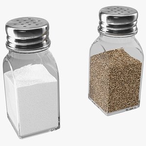 Glass Salt and Pepper Shakers Set