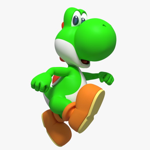 3D yoshi character rigged