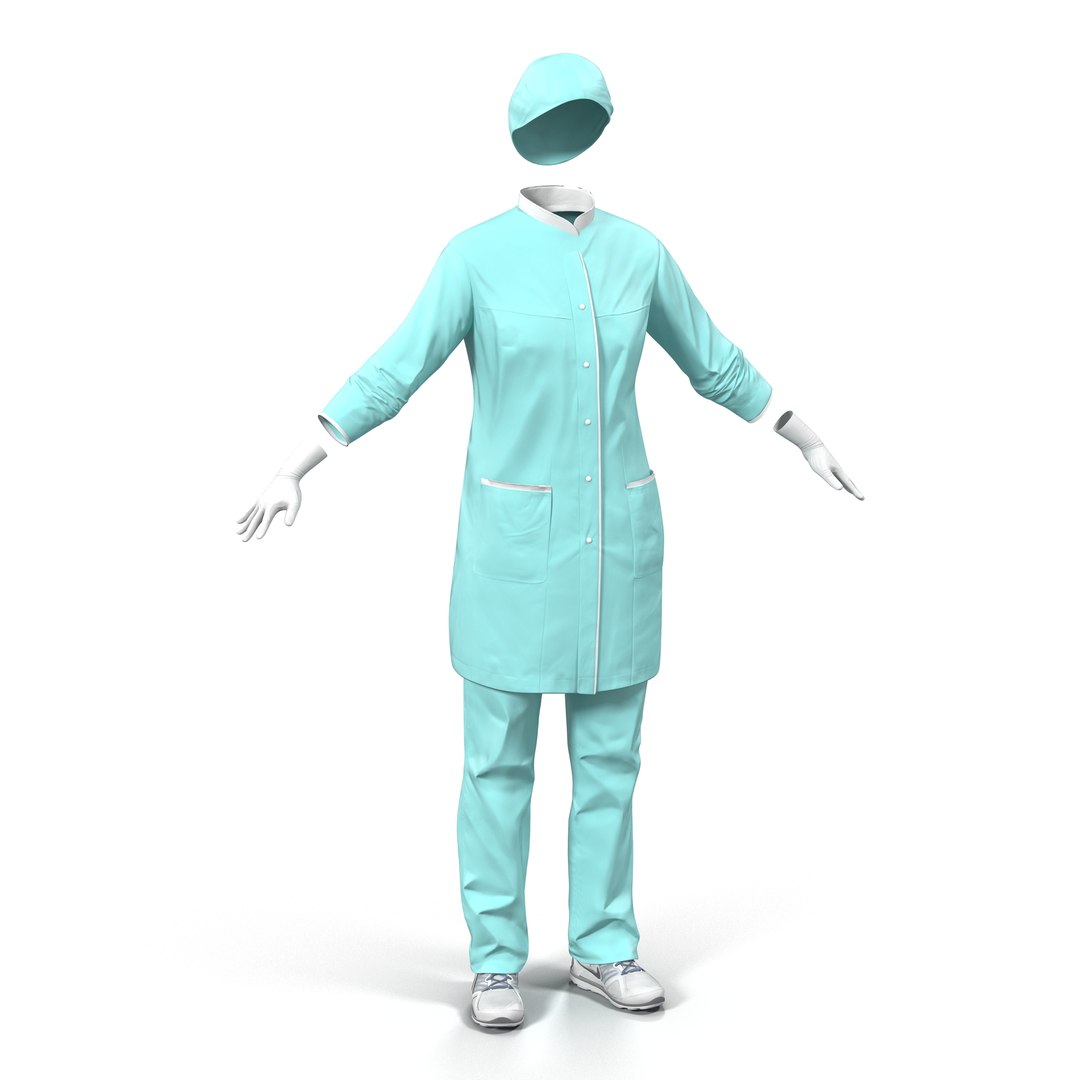 Female Surgeon Dress 2 3D Model 3D model preview