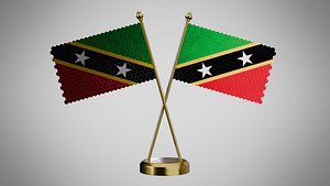 3D Table  Flag  of Saint Kitts and Nevis