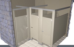 3D toilet partition
