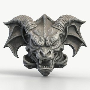 Gargoyle Dragon Head 6 Textured 3D