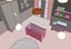 3D room render model
