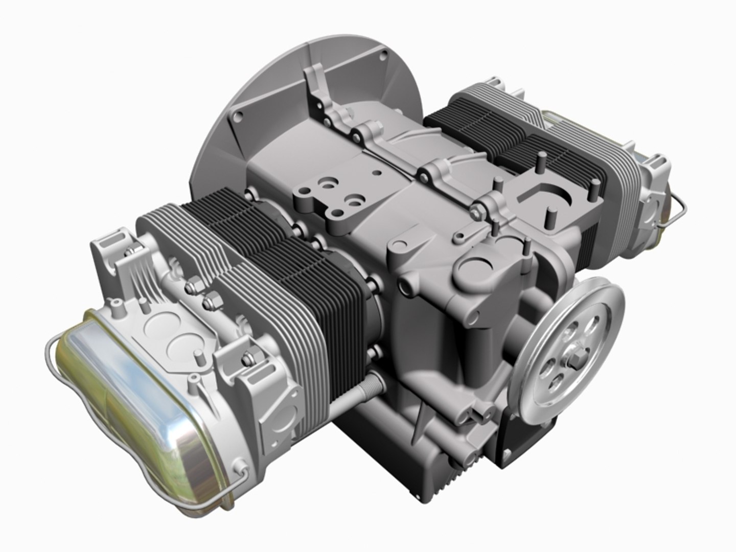 air cooled flat 4 3d model