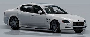 Maserati Quattroporte - Photorealistic Low-poly