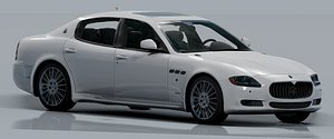 Maserati Quattroporte - Photorealistic Low-poly