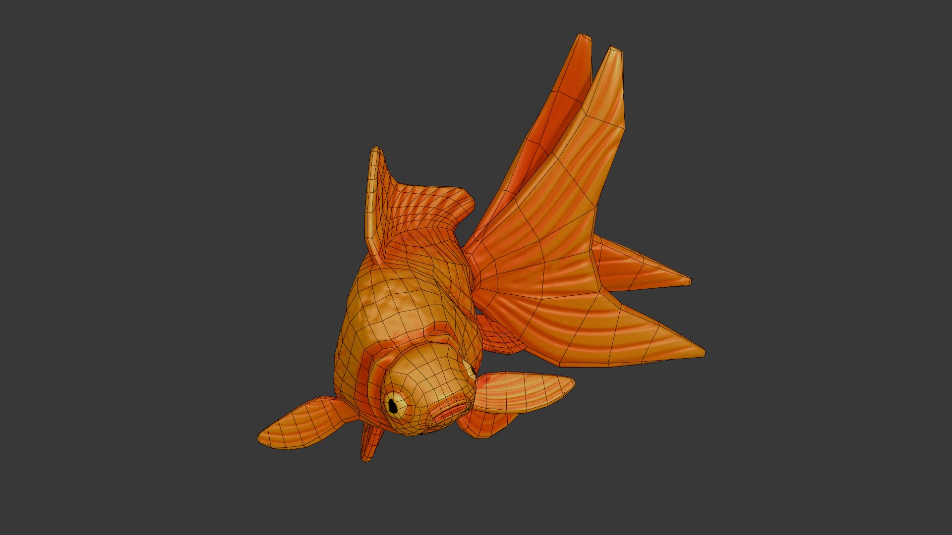 3D Model Cartoon Goldfish Rigged - TurboSquid 2383835