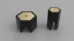 hexagonal coffee table 3D model