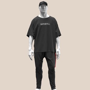 Male outfit 3D model