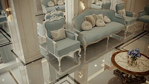 3D UE5 Lumen Unreal engine 5 archviz interior classic detailed and 3d max corona renader