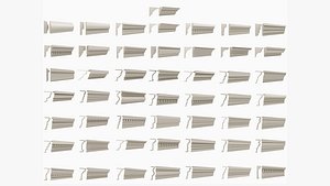 Classical molding profile sweeps collection 3D model