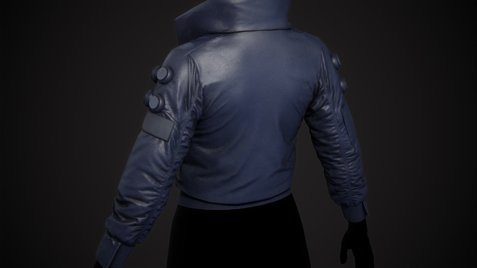3D Cyberpunk Blue Jacket - TurboSquid 1890908