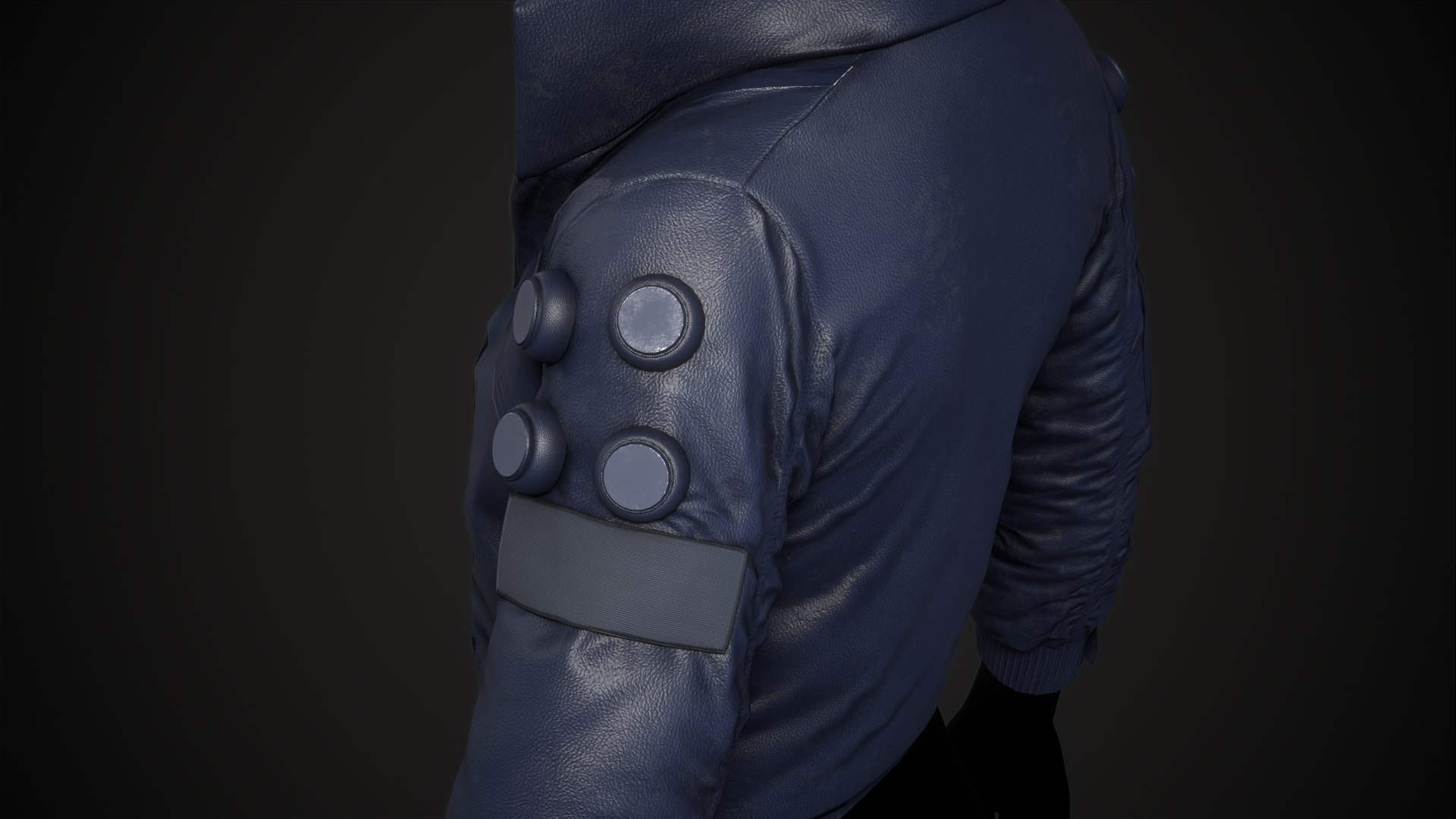 3D Cyberpunk Blue Jacket - TurboSquid 1890908