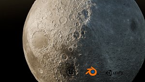 Download 3D Moon Unity Models - TurboSquid