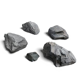 scanned rocks 3D model