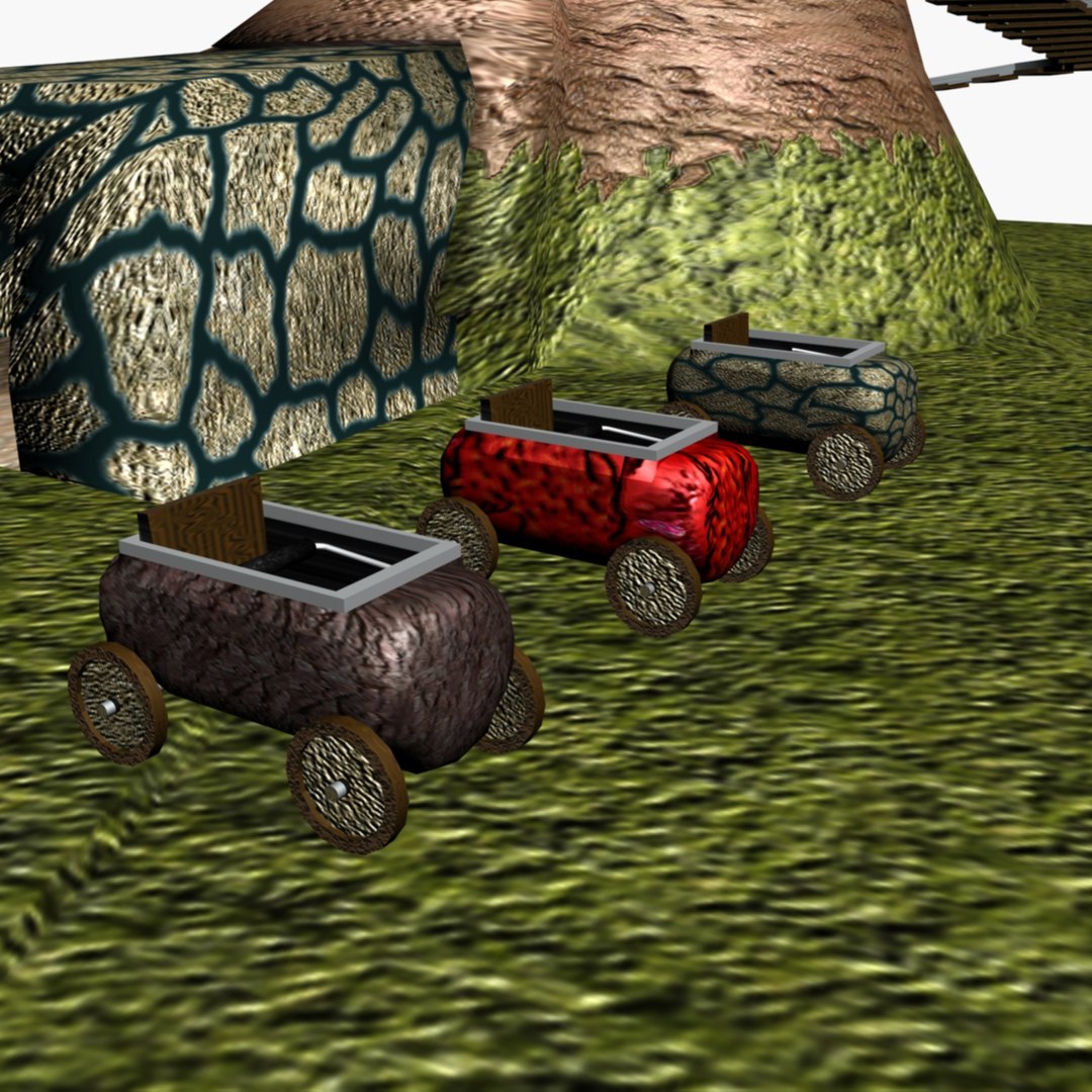 3ds Max Rigged Ride Cart