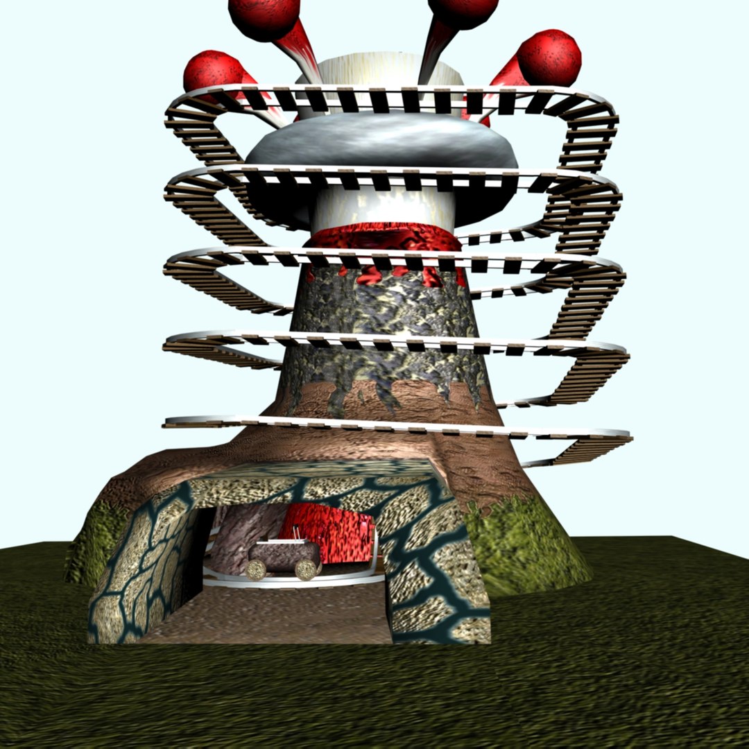 3ds Max Rigged Ride Cart