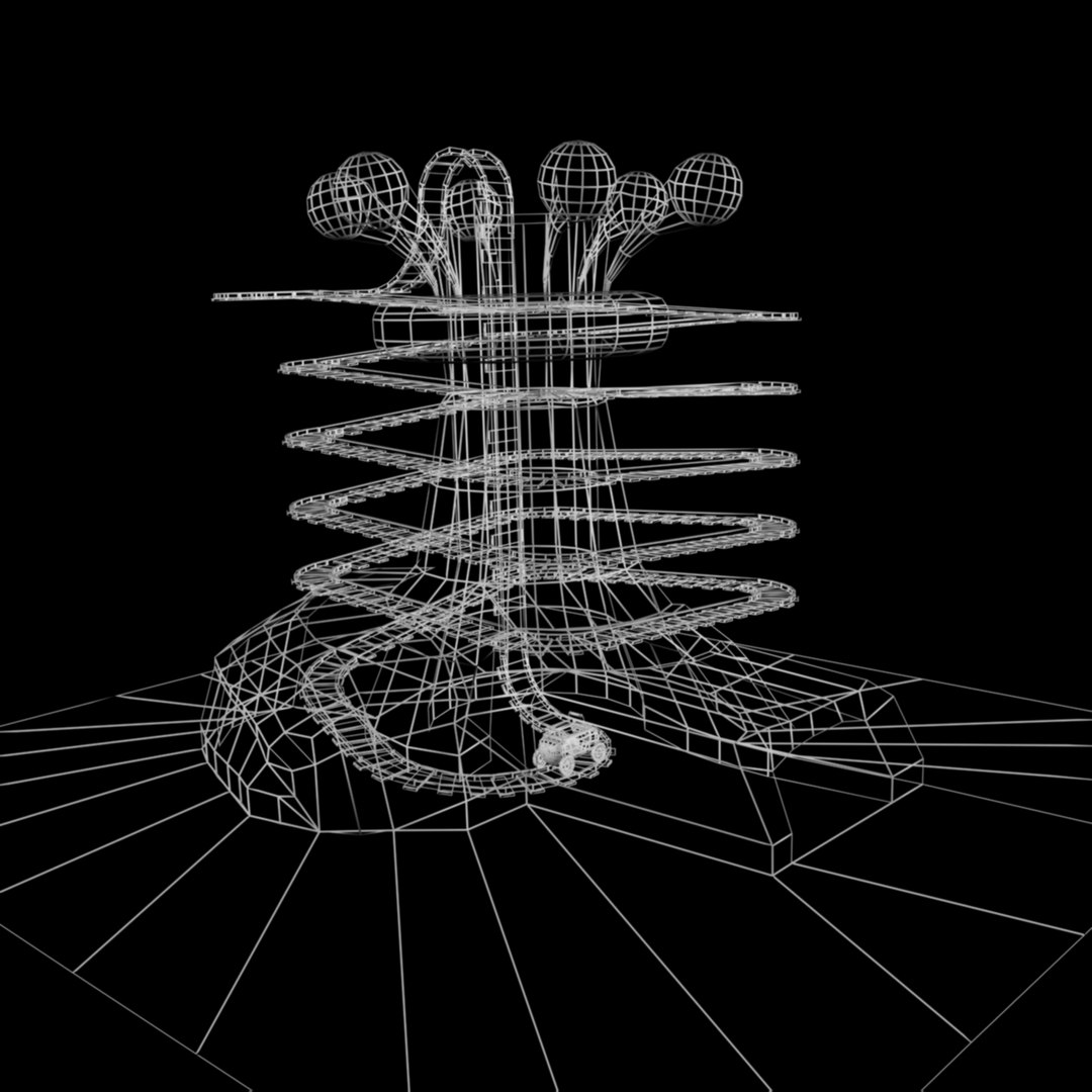 3ds Max Rigged Ride Cart
