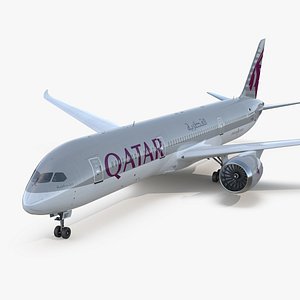 3D model boeing 787-9 dreamliner qatar