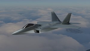 F22 5TH GEN FIGHTER JET 3D model LOW POLY 3D