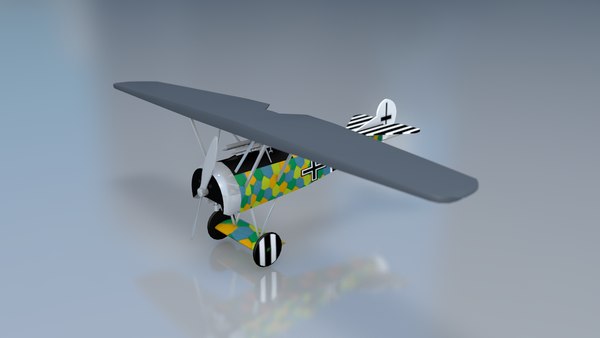 3D fokker d vii aircraft