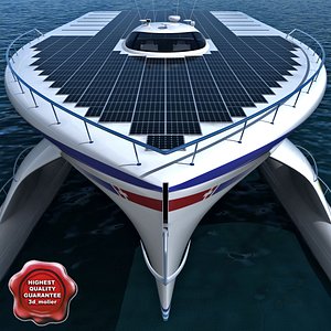 planetsolar solar powered boat 3d model